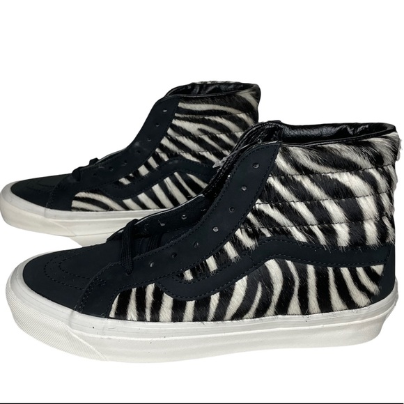Vans Sk8-Hi 38 Dx “Black/Zebra” Premium Skate Shoes - Picture 4 of 6